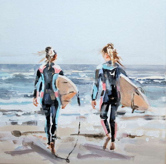 surfing girls